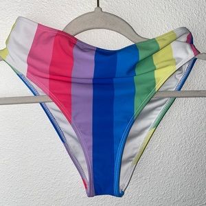 NWOT High Waist High Leg Bikini Bottoms